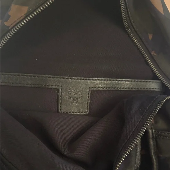 MCM Dieter Munich Lion Camo Nylon Backpack